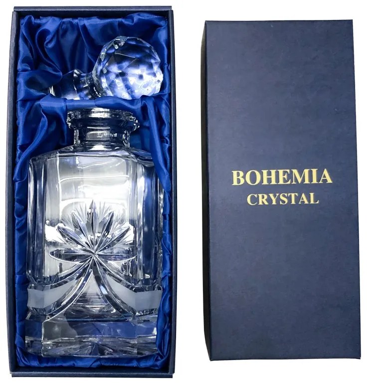 Onte Crystal Bohemia Crystal ručne brúsená karafa na whisky Mašle 800 ml