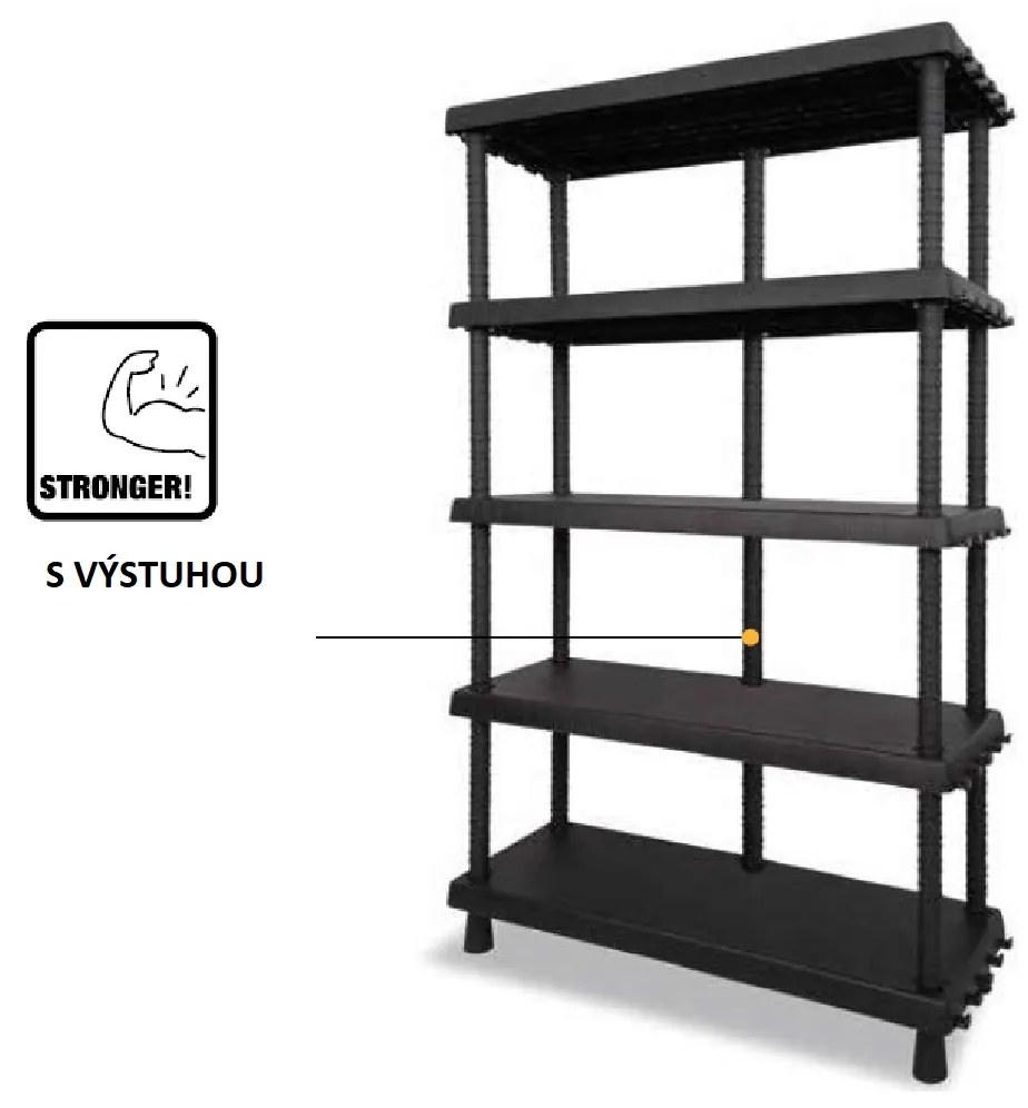 ARTPLAST Regál s variabilnou výškou políc, 920x450x1645 mm