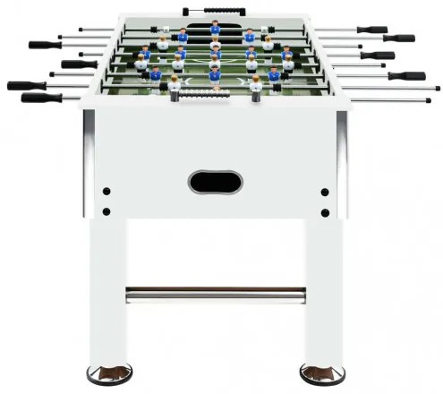 vidaXL Stolný futbal oceľ 60 kg 140x74,5x87,5 cm biely-