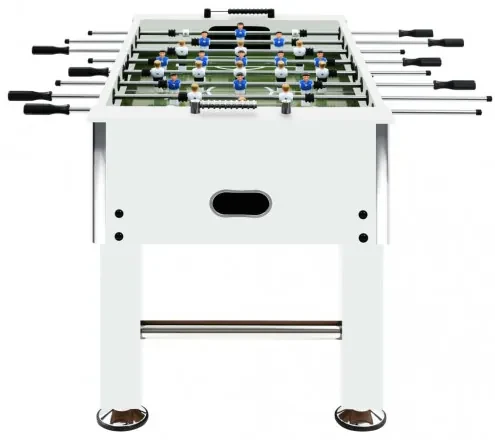 vidaXL Stolný futbal oceľ 60 kg 140x74,5x87,5 cm biely-