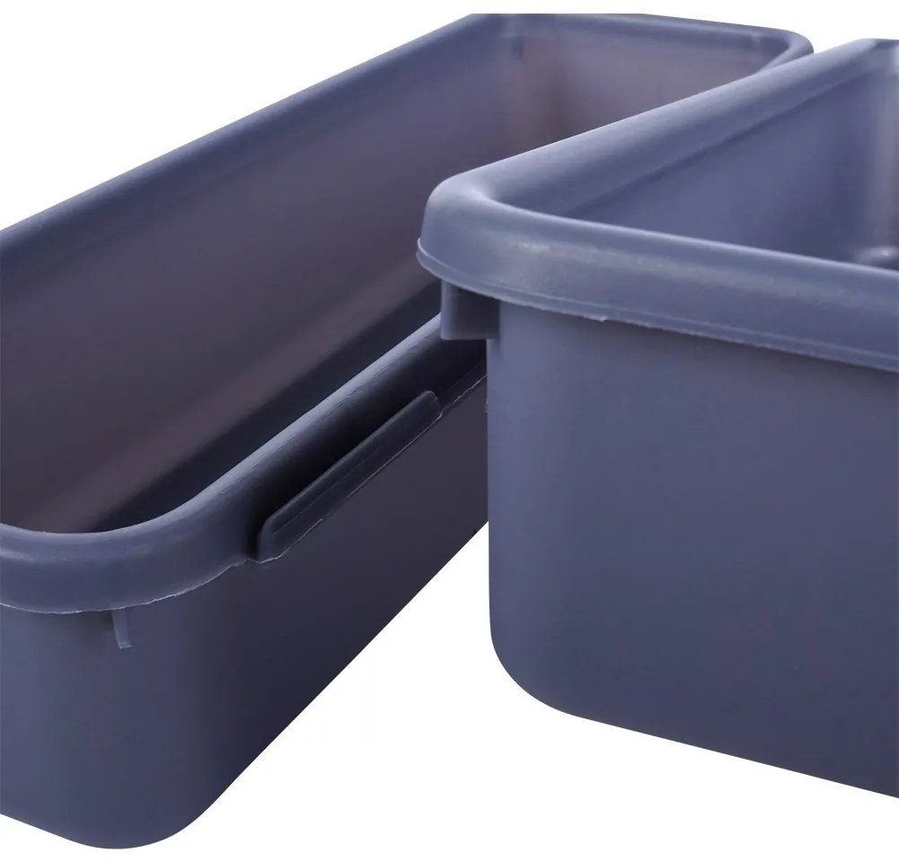 VILDE Súprava 8 kusov organizérov do zásuvky, antracitová, MODULAR 31 cm x 46 cm x 4,5 cm