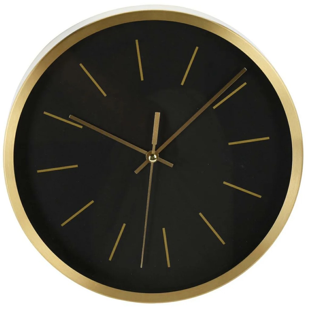 Nástenné hodiny Kylie, čierna/zlatá