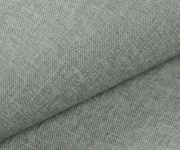 Rohová sedacia súprava Samba II, biela ekokoža/svetlo šedá látka