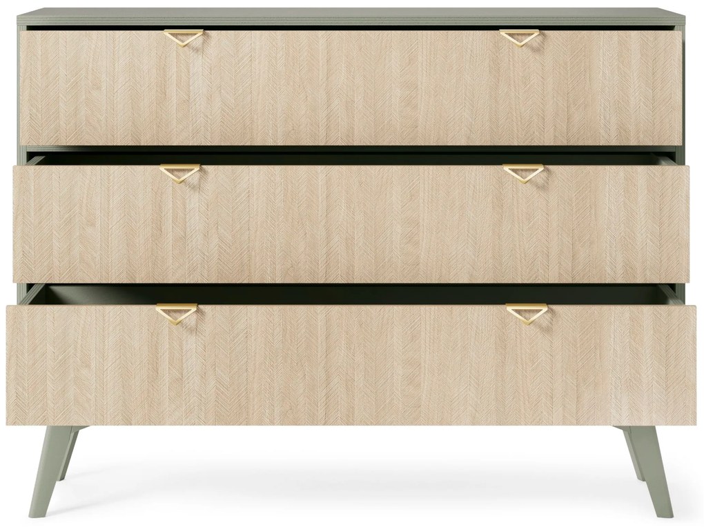 Komoda Forest II s šuplíky 106 cm eukalyptus/béžová