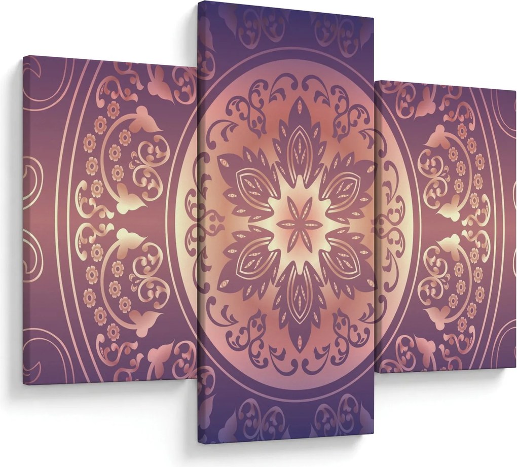Obraz - Mandala na fialovom gradiente (90x60 cm)
