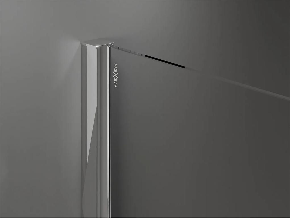 Mexen Velar, sprchový kút s posuvnými dverami 160(dvere) x 100(stena) cm, 8mm číre sklo, chrómový profil, 871-160-100-01-01
