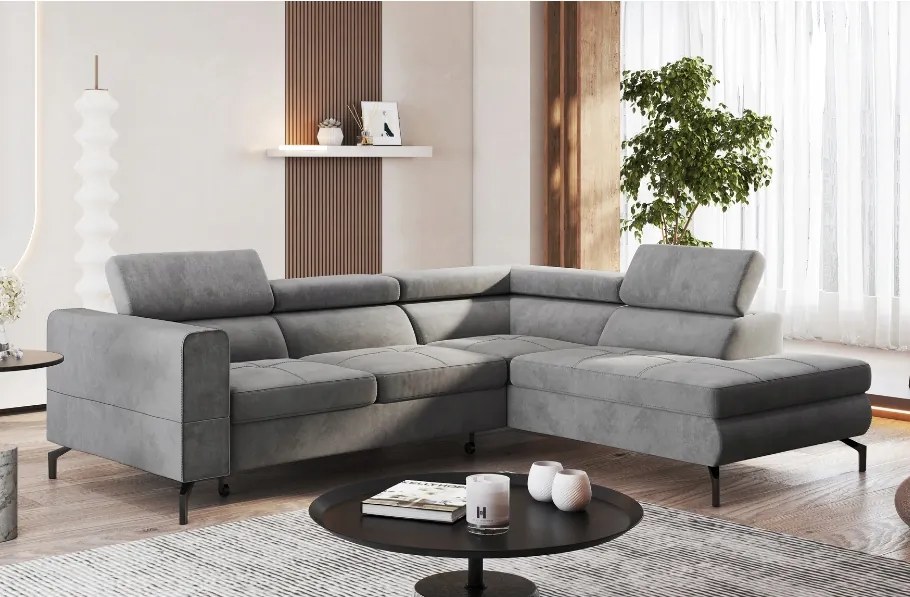 Rozkladacia rohová sedačka Balsta velúr nádoba automat