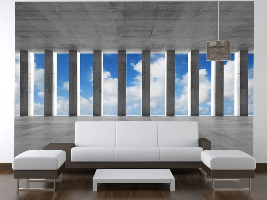 Gario Fototapeta Betónové stĺpy a nebo Veľkosť: 200 x 135 cm, Materiál: Vliesová