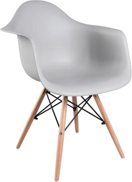 Jedálenská stolička Damen New - sivá / buk