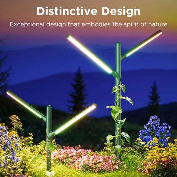 Govee-SADA 2x LED RGBICWW Stm. vonkajšia lampa LED/36W/230V IP66 2700-6500K Wi-Fi