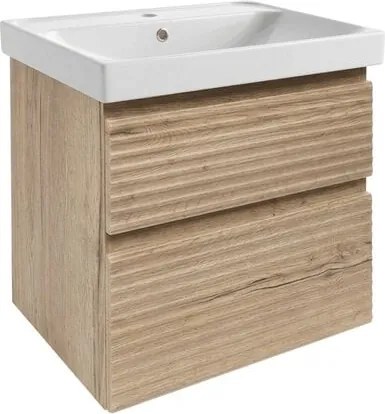 Kúpeľňová skrinka s umývadlom SAT Savona 58x53x44,8 cm dub halifax mat SAVONA260DHU5