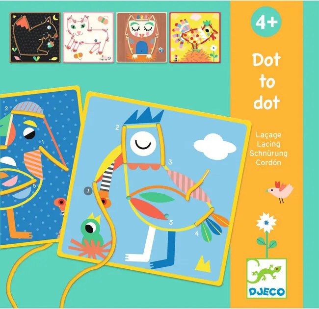 Djeco Prevliekanie Zvieratká: Spájanie čísel
