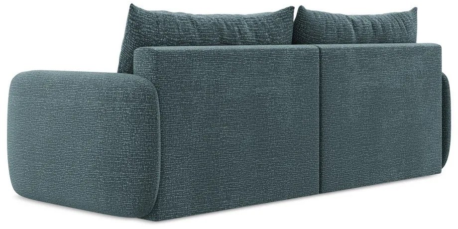 Tyrkysovomodrá rozkladacia/s úložným priestorom pohovka 238 cm Kalena – Makamii