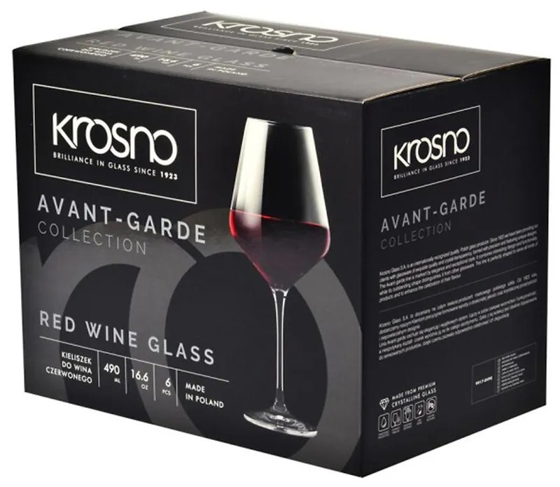 Sada pohárov na červené víno Avant-Garde 6x490 ml