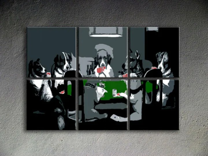 Ručne maľovaný POP Art obraz DOGS | rôzne rozmery