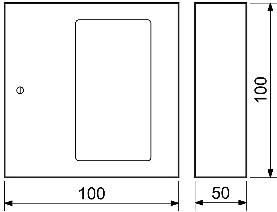 Požiarna oceľová skrinka so sklom na spoločný uzáver - SU RICHTER TS.1010.G.SU (červená), Richter červená