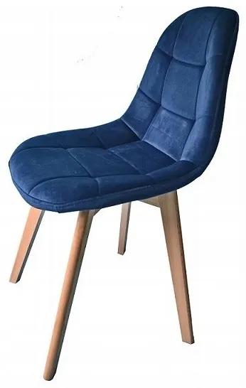 Zamatová stolička Montreal Modrá WF1012M
