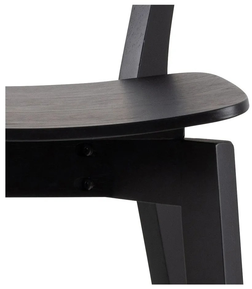 Čierne barové stoličky z kaučukového dreva v súprave 2 ks 105 cm Roxby – Actona