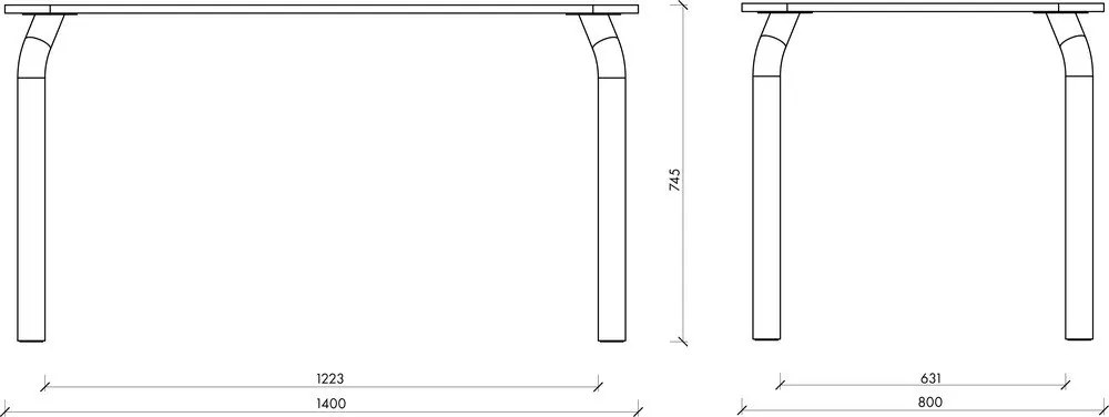 Jedálenský stôl 80x140 cm Meko – noo.ma