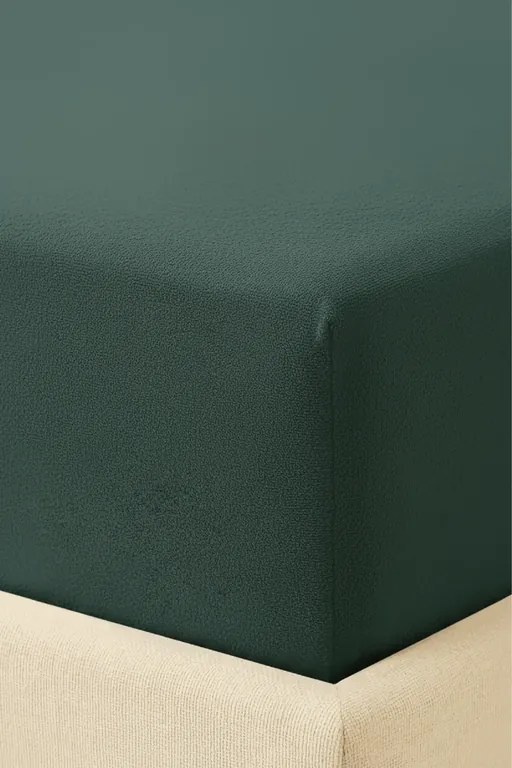 Froté plachta s gumičkou FROTTE fľašovo zelená Rozmer: 200x200x30 cm