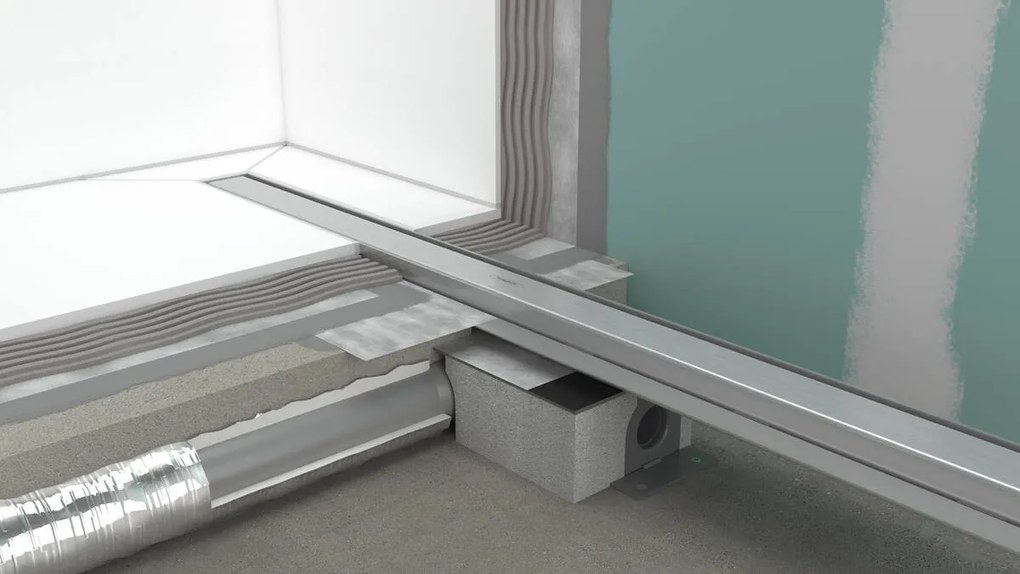 Hansgrohe uBox universal, úplná sada pre plochú inštaláciu - 1000 pre vrchné sady sprchových žľabov, HAN-56020180