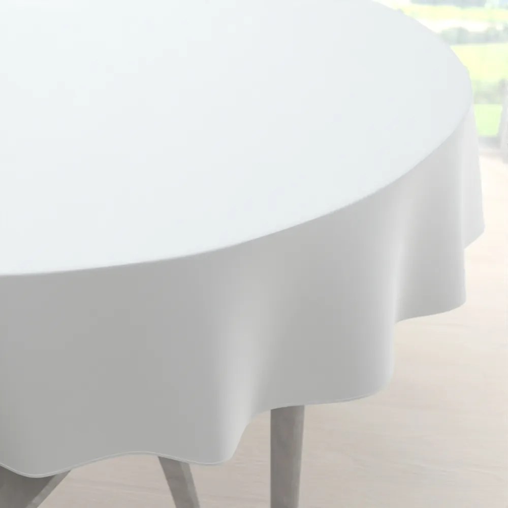 Biante Teflónový okrúhly obrus TF-027 Biely bez vzoru Ø 130 cm