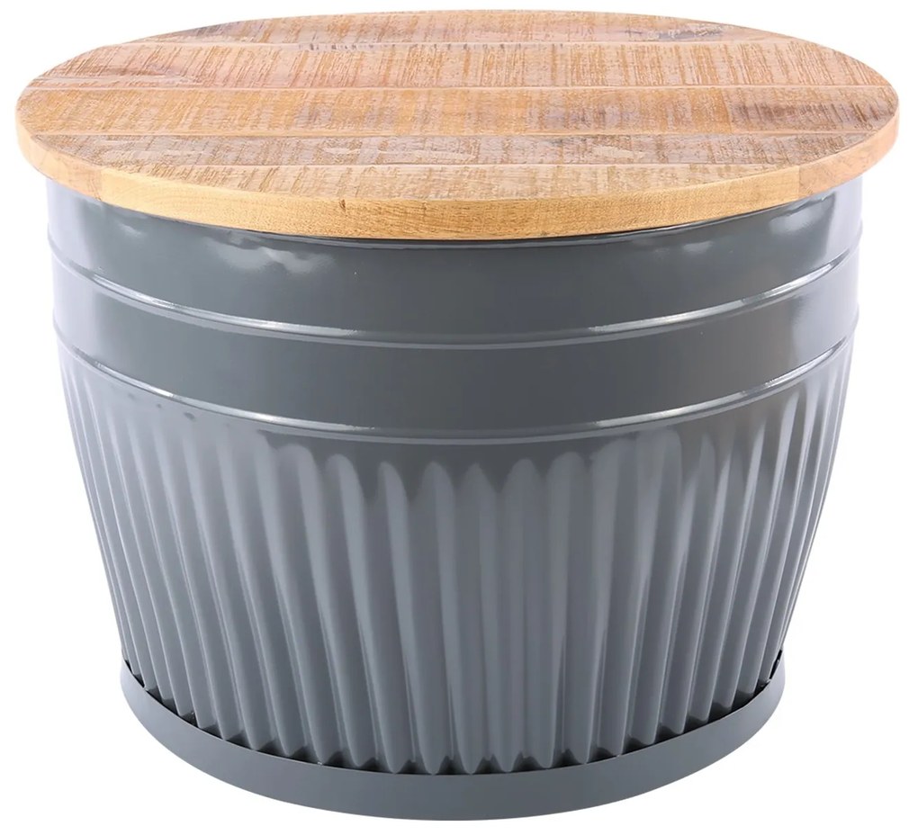 Šedý kovový konferenčný stolík Stavanger - Ø58*42 cm