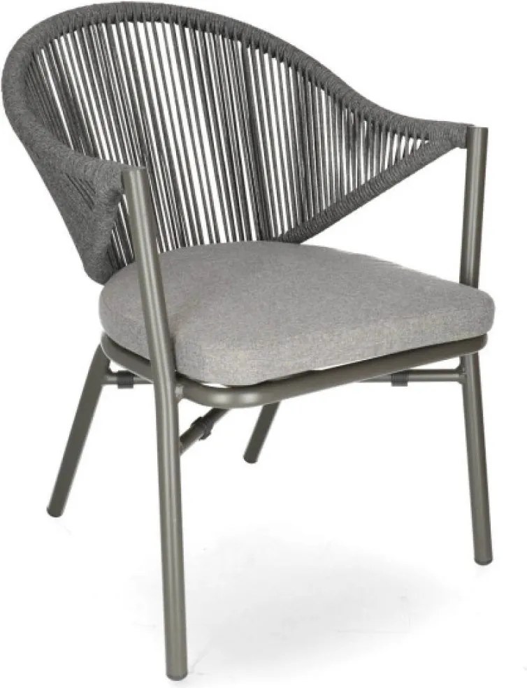 CUBA LIBRE záhradná stolička s podrúčkami antracit