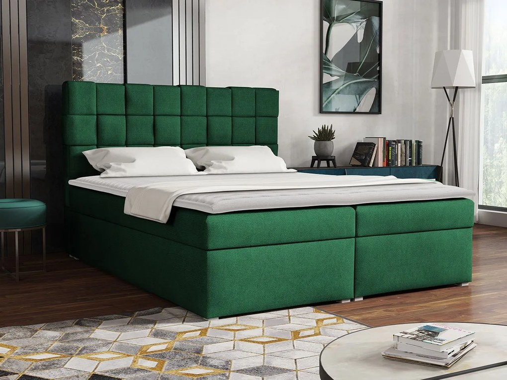 Kontinentálna posteľ Carmen Box, Rozmer postele: 160x200, Dostupné poťahy: Kronos 35