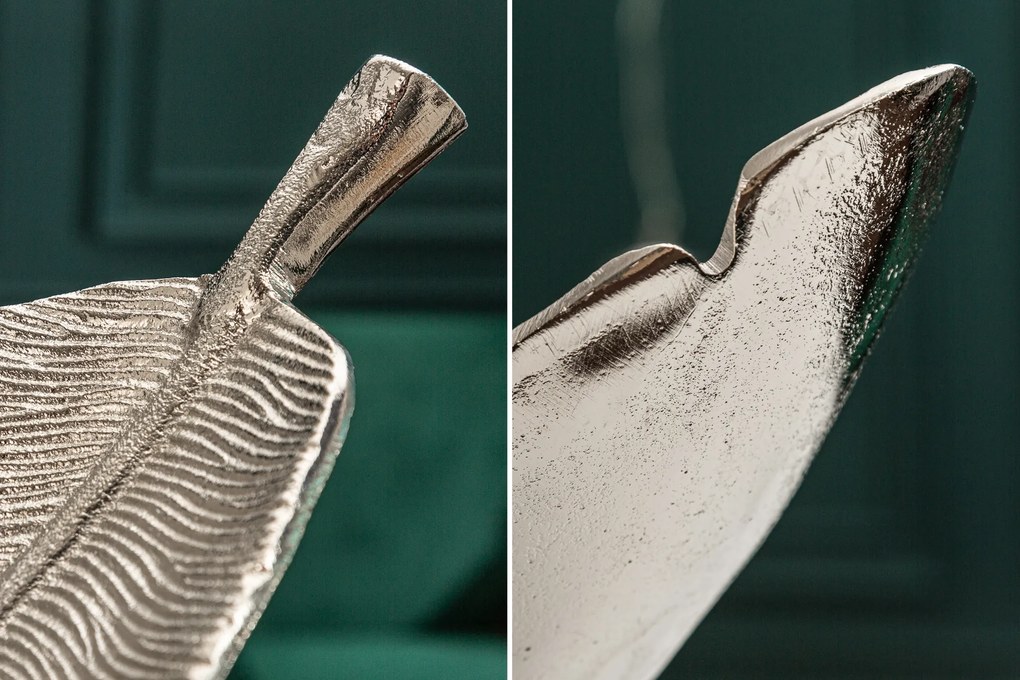 Miska Silver Leaf 60cm strieborná
