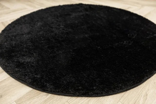 Kúpeľňový koberček Malmo čierny, kruh