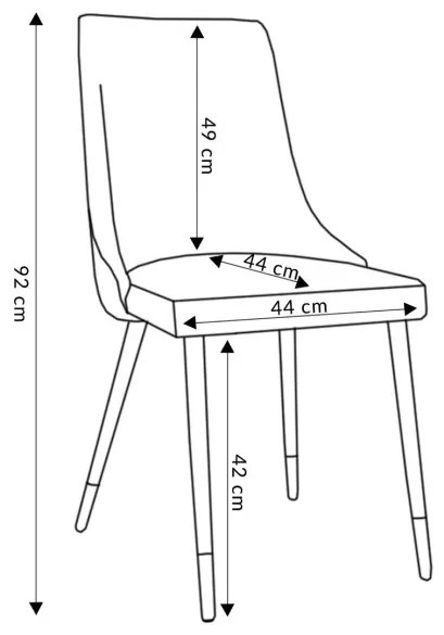 Stolička LOGAN zamatová zelená ALL 807829