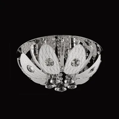LED stropné svietidlo s diaľkovým ovládaním glamour chróm fi 40 cm