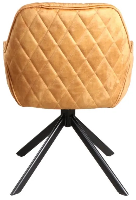 furniture-nabytek.cz - Sada 2 masivních židlí Carlton Curry, látka / kov, lakované, barva kari / černá