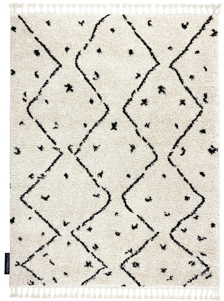 Dywany Łuszczów, Kusový koberec Berber Tetuan B751 cream, 200x290, biela, obývacia izba