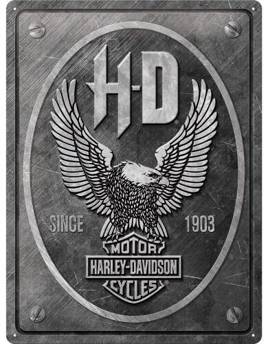 Plechová ceduľa Harley Davidson - Metal Eagle, (30 x 40 cm)