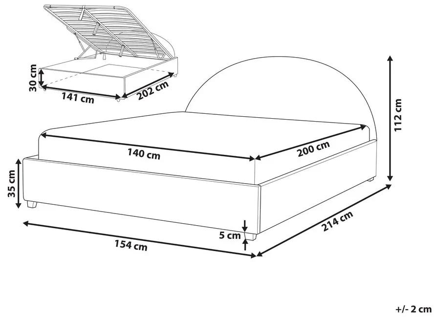 Manželská posteľ 140 cm Verena (sivá) (s roštom a úložným priestorom). Vlastná spoľahlivá doprava až k Vám domov. 1076344
