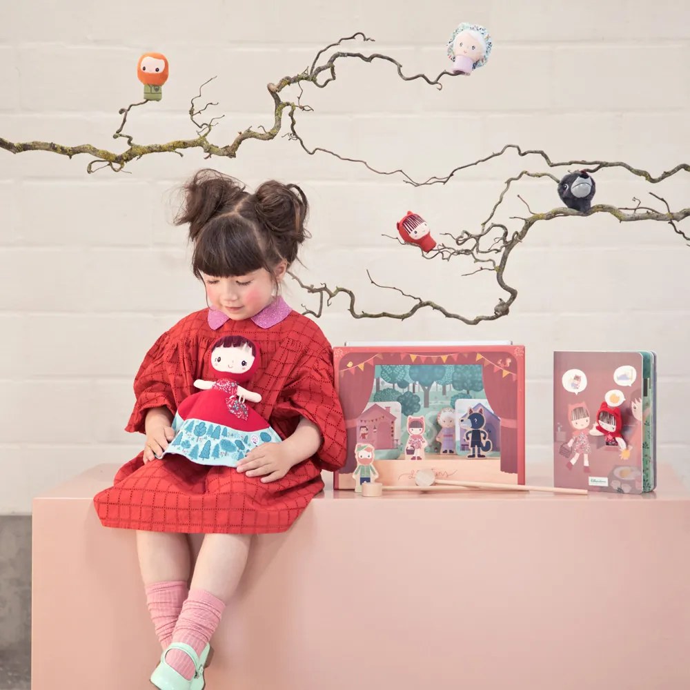 Lilliputiens - obojstranná rozprávková bábika - Červená Čiapočka