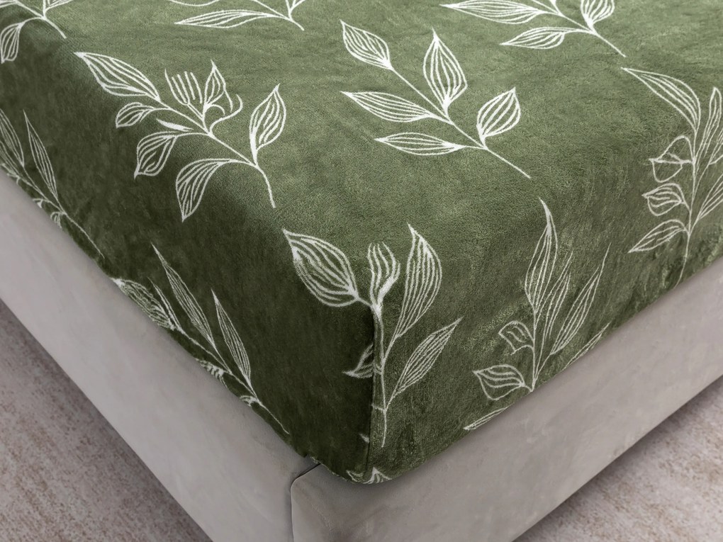 XPOSE® Mikroplyšová plachta RASTLINY Exclusive 180x200 cm