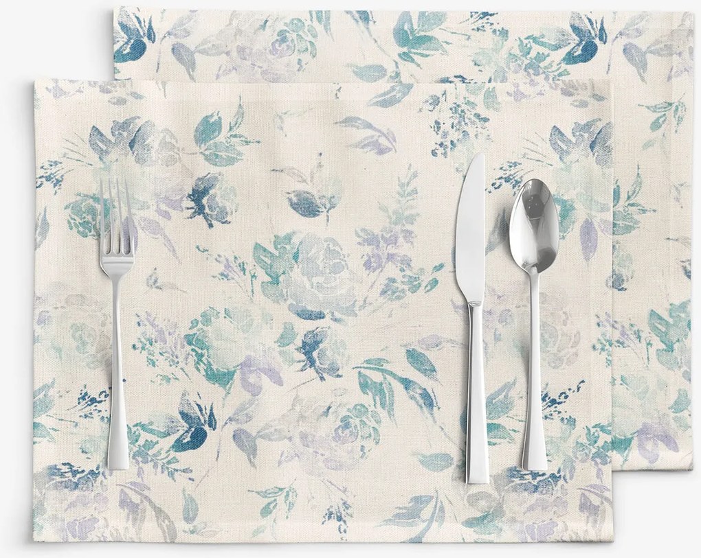 Goldea prestieranie na stôl valencia - otlačky rastlín - sada 2ks 30 x 40 cm