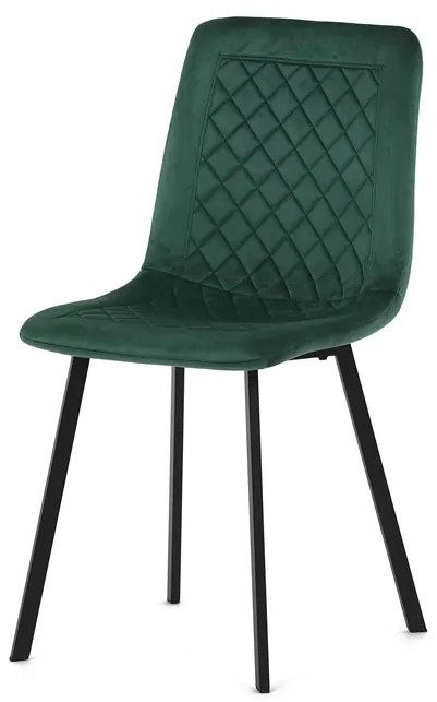 Autronic BONTEC Jedálenská stolička, modrá, zamatová látka, DCL-973 BLUE4 Farba: Zelená