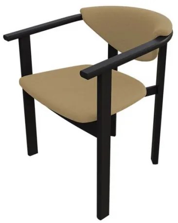 Jedálenská stolička s podrúčkami MOVILE 9 - wenge / béžová