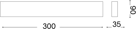 Ideal Lux - LED Nástenné svietidlo DELTA LED/10W/230V 3000K 30 cm CRI 90 čierna