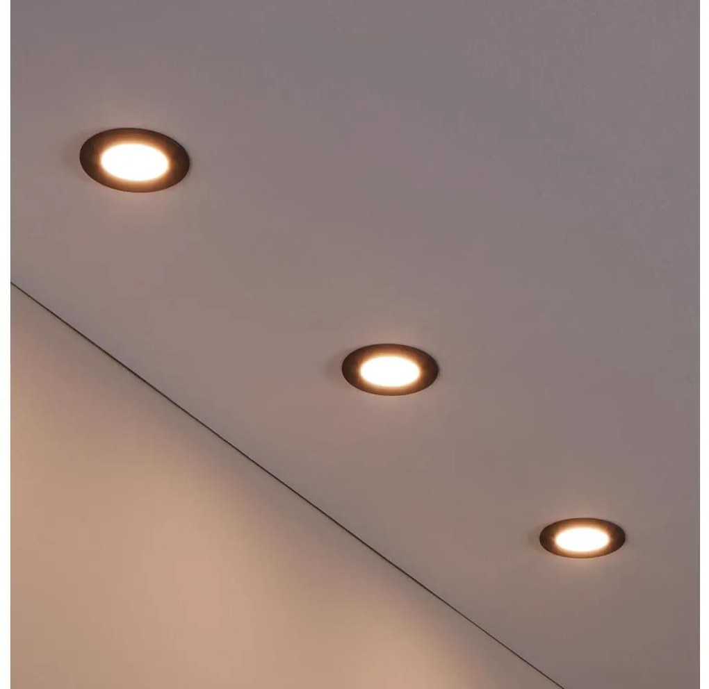 Eglo 31743- SADA 3xLED Stmievateľné svietidlo FUEVA-Z  1xLED/2,8W/230V IP44 čierna EG31743