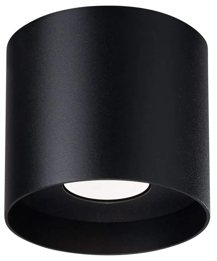 Stropné svietidlo Mika, 1x čierne kovové tienidlo