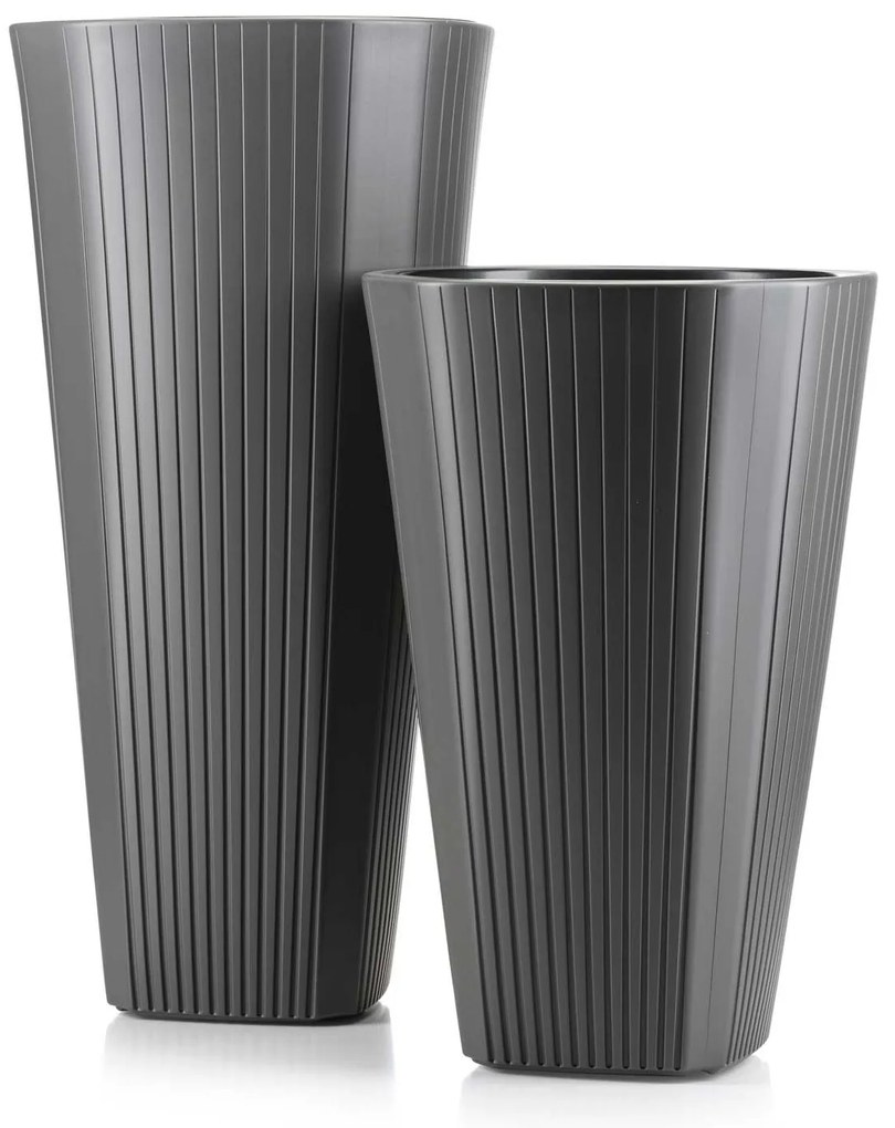PLASTOVÝ KVETINÁČ MORA 39X81 CM ANTRACITOVÁ