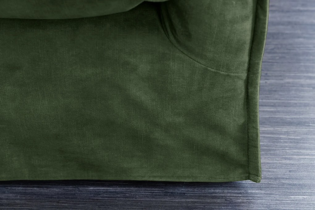 Trojmiestná pohovka HEAVEN 200 cm tmavozelený zamat