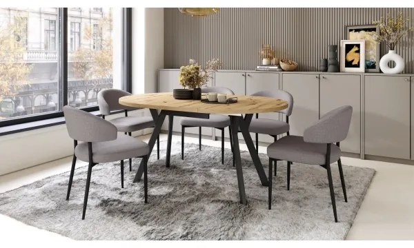 Jedálenský stôl ARTUR dub artisan/čierny