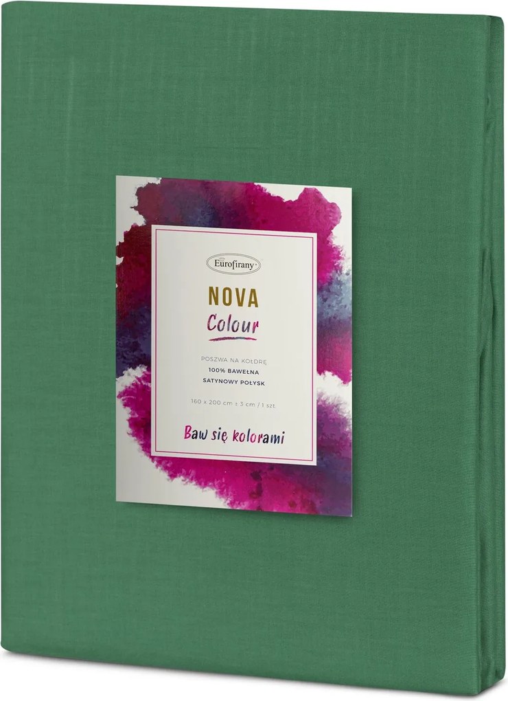 BAVLNENÉ OBLIEČKY NOVA COLOUR 140X200 CM TMAVOZELENÉ