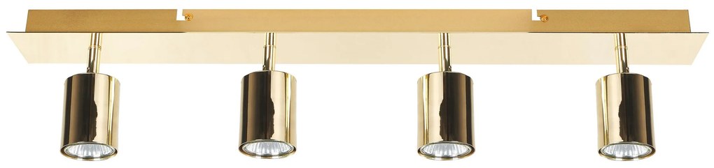 Zlaté stropné svietidlo so 4 žiarovkami TIGRIS Beliani